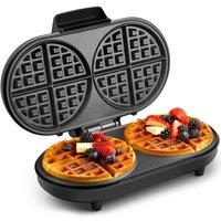 Vonshef Dual Round Waffle Maker, Silver