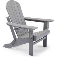 Vonhaus Grey Folding Garden Chair, Grey