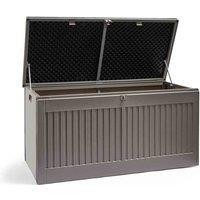 Vonhaus 270L Plastic Outdoor Storage Box, Grey