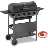 Vonhaus Barrel 4 Burner Gas BBQ, Black