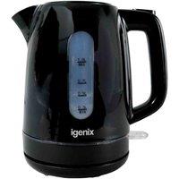 Igenix 1 Litre Jug Kettle Black, Black