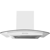Statesman 60cm Chimney Cooker Hood S Steel Curved Glass, Silver
