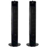 Igenix 29 Inch Tower Fan Black Pack Of 2