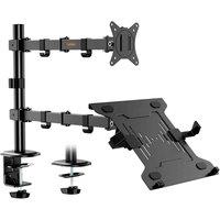 Vonhaus Monitor Mount & Laptop And Tablet Shelf, Black