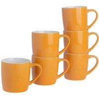 Argon Tableware Coloured Coffee Mugs - 350Ml - Yellow - Pack Of 6, Yellow