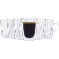 Rink Drink Double Walled Coffee Glasses - 285Ml - Pack Of 6, Clear
