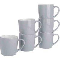 Argon Tableware Coloured Coffee Mugs - 350Ml - Grey - Pack Of 6, Grey