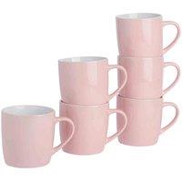 Argon Tableware Coloured Coffee Mugs - 350Ml - Pink - Pack Of 6, Pink
