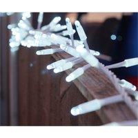 Xmas Haus 25Cm 30L Ww Led Hanging Snowflake 3XAA Led Colour Warm White, Black