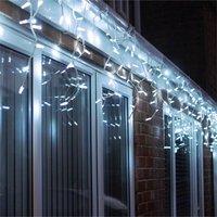 Eagle Connect Icicle Lights Br 10Cm Space 60 40 20 Drop 10 12M Led Colour Cool White, Black
