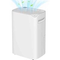 HOMCOM 20L/Day Small Dehumidifier For Home Damp Laundry, With 24H Timer, White