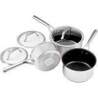 Ninja Foodi ZEROSTICK Stainless Steel 3-Piece Pan Set - C63000UK, Silver