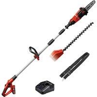 Einhell Power X-change Cordless Garden Multi Tool Gt Ge-hc 18 Li T Kit (1X3.0Ah), Red