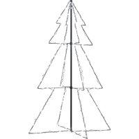 vidaXL Christmas Cone Tree 200 LEDs Indoor and Outdoor 98x150 cm, White