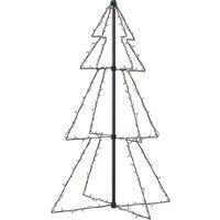 vidaXL Christmas Cone Tree 160 LEDs Indoor and Outdoor 78x120 cm, Black