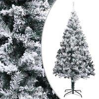 Vidaxl Artificial Christmas Tree With Flocked Snow Green 300 Cm Pvc, Green