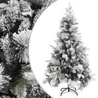 Vidaxl Christmas Tree With Flocked Snow&cones 195 Cm Pvc&pe, Green