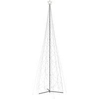 vidaXL Christmas Cone Tree Warm White 1134 LEDs 230x800 cm, White