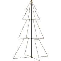 vidaXL Christmas Cone Tree 240 LEDs Indoor and Outdoor 118x180 cm, White