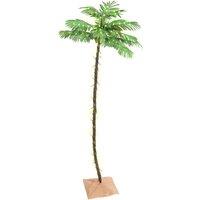 vidaXL LED Palm Tree Warm White 136 LEDs 220 cm, White