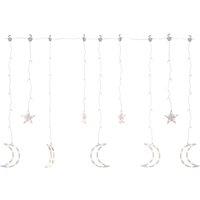 vidaXL Star and Moon Fairy Lights Remote Control 138 LED Warm White, White