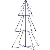 vidaXL Christmas Cone Tree 160 LEDs Indoor and Outdoor 78x120 cm, Blue