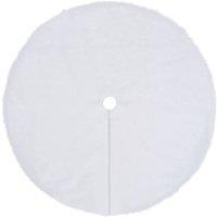 Vidaxl Christmas Tree Skirt White 122 Cm Faux, White
