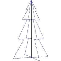 vidaXL Christmas Cone Tree 240 LEDs Indoor and Outdoor 118x180 cm, Blue