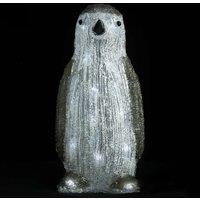 vidaXL LED Christmas Acrylic Penguin Figure Indoor and Outdoor 30cm, White