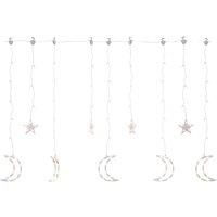 vidaXL Star and Moon Fairy Lights Remote Control 345 LED Warm White, White