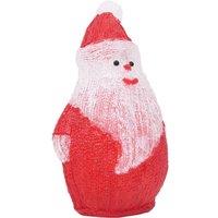 vidaXL LED Christmas Acrylic Santa Figure Indoor and Outdoor 28cm, Red