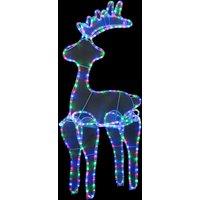 vidaXL Reindeer Christmas Decoration with Mesh 306 LEDs 60x24x89cm, Multi
