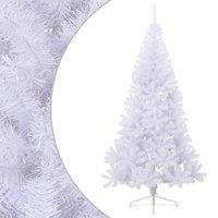 Vidaxl Artificial Half Christmas Tree With Stand White 240 Cm Pvc, White