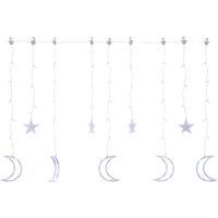 vidaXL Star and Moon Fairy Lights Remote Control 345 LED Blue, Blue