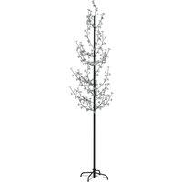 vidaXL Cherry Blossom LED Tree Warm White 368 LEDs 300 cm, White