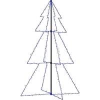 vidaXL Christmas Cone Tree 200 LEDs Indoor and Outdoor 98x150 cm, Blue