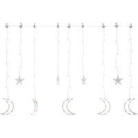 vidaXL Star and Moon Fairy Lights Remote Control 138 LED Colourful, Multi