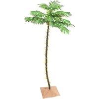 vidaXL LED Palm Tree Warm White 96 LEDs 180 cm, White