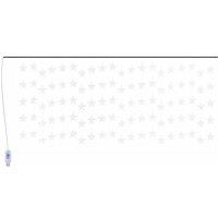 vidaXL LED Star Curtain Fairy Lights 500 LED Cold White 8 Function, White