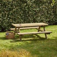 Cerland Matisse Wooden Picnic Table 6ft, Brown