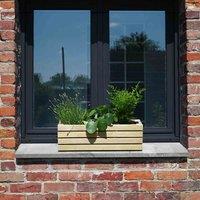 Cerland Horizon Wooden Window Box Planter, Brown