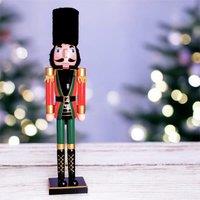 St Helens 60Cm Classic Wooden Nutcracker Soldier, Red