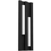 Eglo Fandina Outdoor LED Black Steel Wall Light, Black