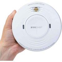 Firechief Smoke Alarm 10Yr Battery Backup Wireless Interlinked fsm10W , White