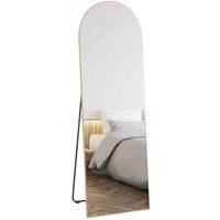 HOMCOM Floor Mirror Wall Mount Leaning Standing Mirror 50 x 150cm Gold Tone, Gold
