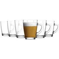 LAV Vega Glass Coffee Mugs - 300Ml - Clear - Pack Of 6, Clear