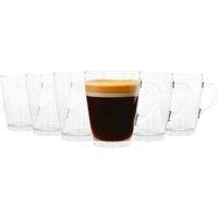 LAV Vega Glass Coffee Cups - 350Ml - Pack Of 6, Clear