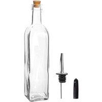 Argon Tableware Olive Oil Pourer Bottle With Cork Lid - 500Ml, Clear
