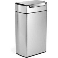 Simplehuman 40L Rect. Touch-bar Bin Brushed