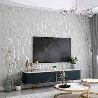 Garden Sanctuary 950Cm X 53Cm Non Woven Fabric Geometric Wallpaper, Grey